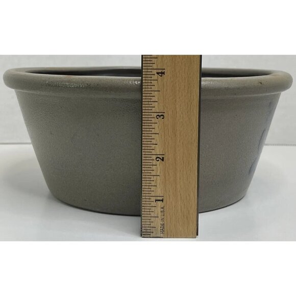 VTG Rowe Pottery Work Heart Gray Blue Mixing Bowl ‘92 Stoneware Cambridge Rustic - Picture 12 of 12